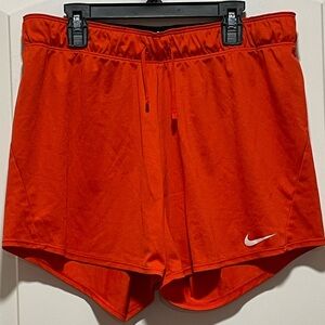 Nike Dri-Fit Women Sz Medium 5”Vibrant Orange Athletic Running Workout Shorts